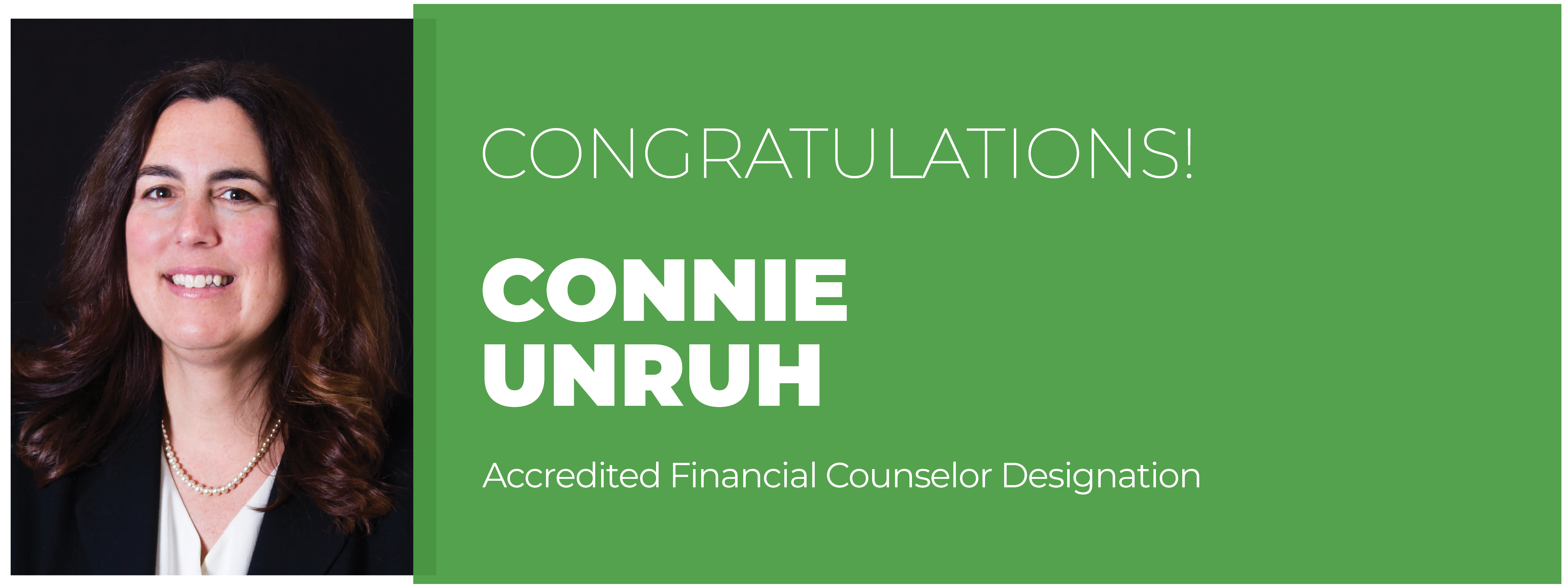 Connie Unruh headshot AFC designation