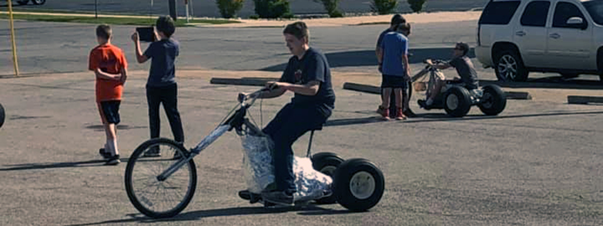 kid riding bike