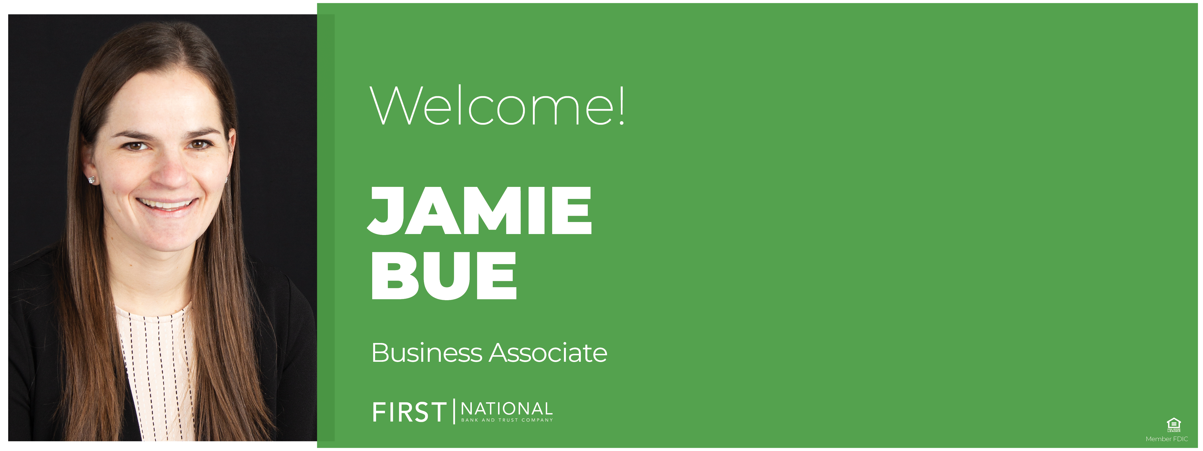 Welcome Jamie Bue