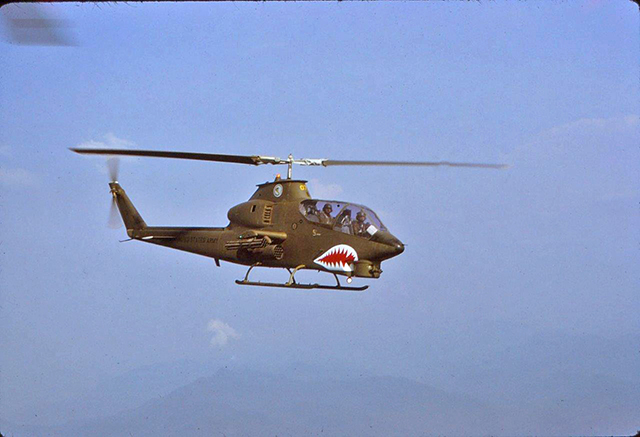cobra helicopter flying in air